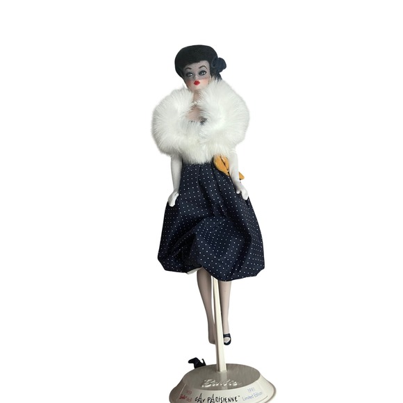 Barbie Other - 1991 Barbie Gay Parisienne Porcelain Doll Limited Edition 1959 Reproduction 9973